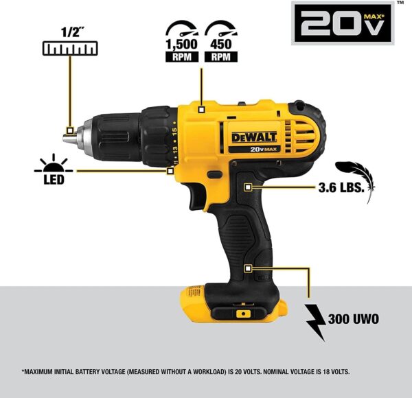 DEWALT 20V MAX Cordless Drill and Impact Driver