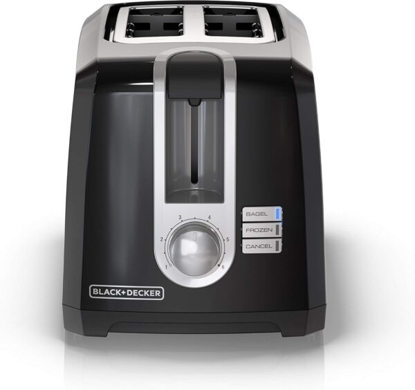BLACK+DECKER 2-Slice Toaster, T2569B, Extra Wide Slots, 6 Shade