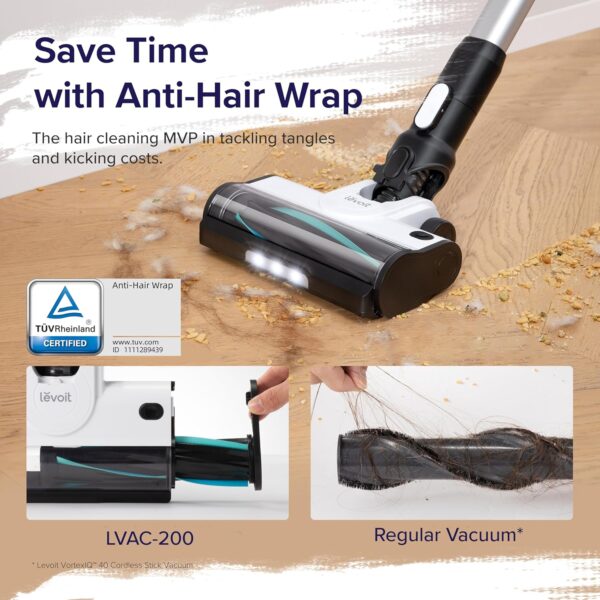 LEVOIT Cordless Vacuum Cleaner, Stick Vac with Tangle-Resistant Design