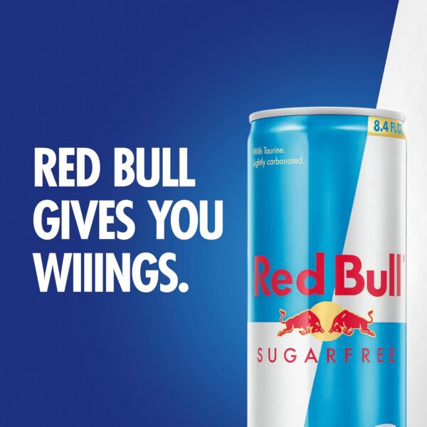 Red Bull Sugar Free Energy Drink 8.4 Fl Oz, 6 Packs of 4 Cans (Pack of 24)