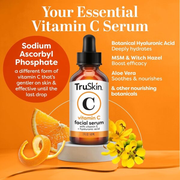 TruSkin Vitamin C Serum – Anti Aging Facial Serum with Vitamin C, Hyaluronic Acid