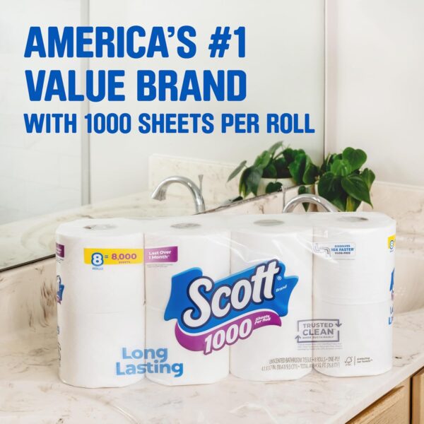 Scott 1000 Trusted Clean Toilet Paper 32 Rolls