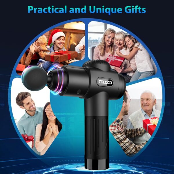 TOLOCO Massage Gun, Deep Tissue Back Massage for Athletes for Pain Relief