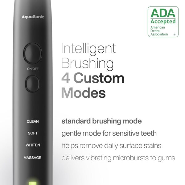 Aquasonic Black Series Ultra Whitening Toothbrush – ADA Accepted Electric Toothbrush