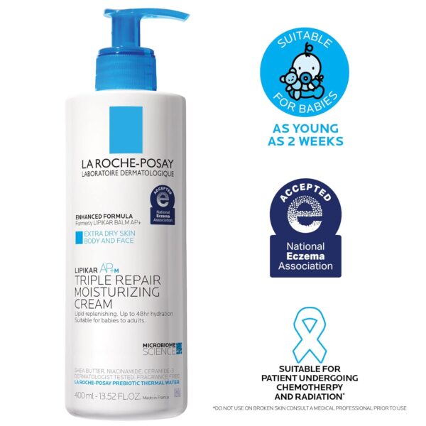 La Roche-Posay Lipikar AP+ Triple Repair Moisturizing Cream | Face & Body Lotion For Dry Skin