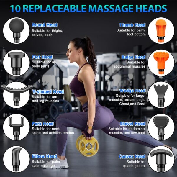 TOLOCO Massage Gun, Deep Tissue Back Massage for Athletes for Pain Relief