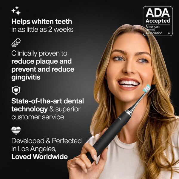 Aquasonic Black Series Ultra Whitening Toothbrush – ADA Accepted Electric Toothbrush